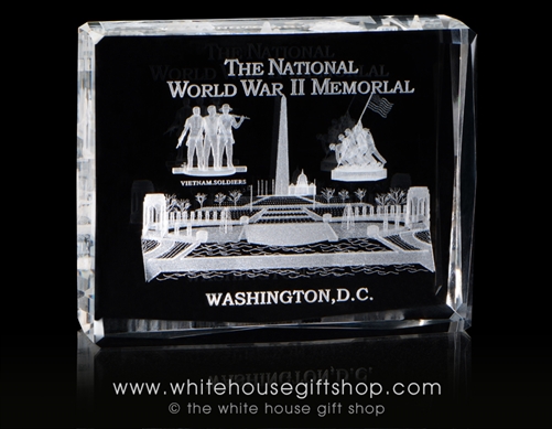 National Mall with Memorials Model in Crystal Optical Glass from the White House Gift Shop