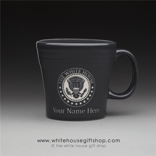 coffee-mug-white-house-dining-room-seal of the president-slate-mugs-white house gift shop-designed and hand-etched by patriotic artist anthony giannini-fiesta-customized-with-your-name