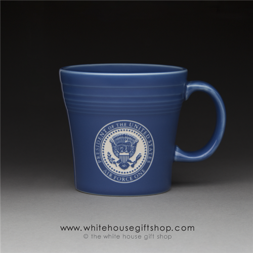 air-force-once-president's-coffee-mug-white-house-dining-room-seal of the president--mugs-white house gift shop-designed and hand-etched by patriotic artist anthony giannini-fiesta-customized-with-your-name