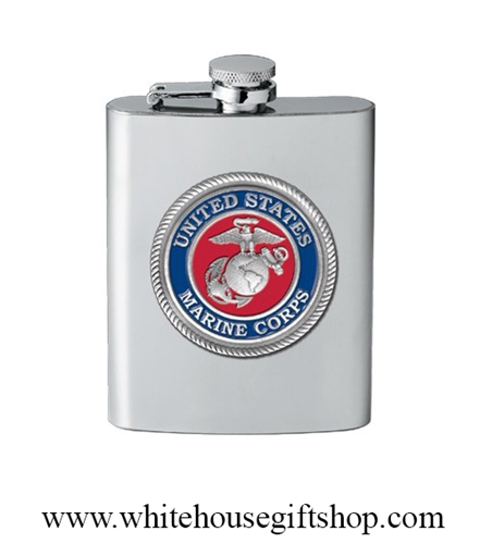 Heritage Pewter Marine Corps Flask