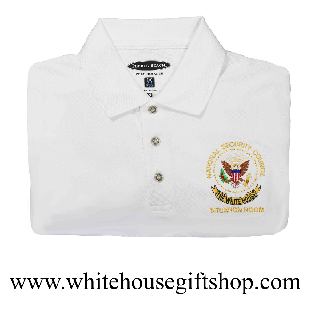 National Security Council Shirt, The White House Situation Room, Pebble  Beach Golf & Casual Shirt, Premium Performance, White, Embroidered, Three  Button Placket, Pearl Buttons, White House Gift Shop Certificate of  Appreciation