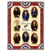 BLANKET,OBAMA,KENNEDY, ROOSEVELT, JIMMY CARTER & OTHER GREAT DEMOCRAT PRESIDENTS BLANKET THROW, USA MADE