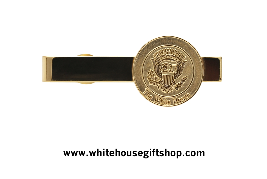 The White House Tie Clip, Presidential Eagle, Gold Plated, Made in the USA  by Original Jeweler Family to White House Gift Shop for 70 Years