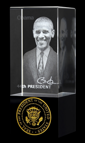 President Barack Obama Statue and Hologram with Seal of the President from the Official White House Gift Shop is designed by historical artist Anthony Giannini for our historical presidential gifts collection includes signed Certificate of Authenticity.