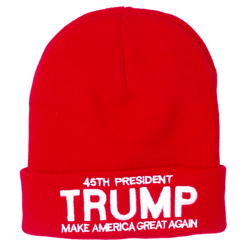 Donald Trump, 45th President, Red Knit Ski Hat or Beanie, Make America Great Again, White House Gift Shop