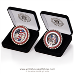 President Donald J. Trump Medallion Key Chain, Presidential Seal on  Reverse,GIFT BOX