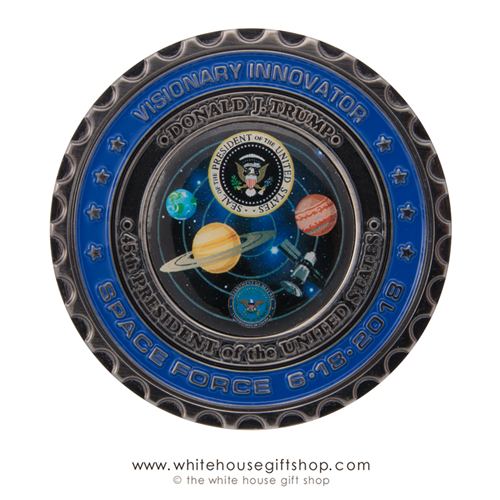 space-force-coin-trump-new-coin-official white house gift shop historic moments in presidential history coins and gifts collection-gold-silver-precious-made-in-usa-limited edition-design by tony giannini