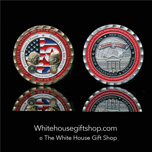 president-trump-korea-peace-talks-summit-coin-commemorative-white-house-gift-shop-summit-cancelled-summit-on-reported-in-news-social-media-anthony-giannini-coins-designer-mh-designer-white-house-gifts-white-house-historical-association-kim jong-un-potus