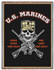 US Marines, Military Throw, Blanket, Made in USA Quality Cotton, Machine Wash and Dry,