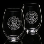 White House Wine Glass, stemless