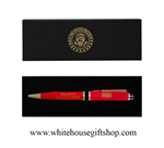 President Donald J. Trump Red Signature Pen, Gold Trim, One Pen in Presentation Box