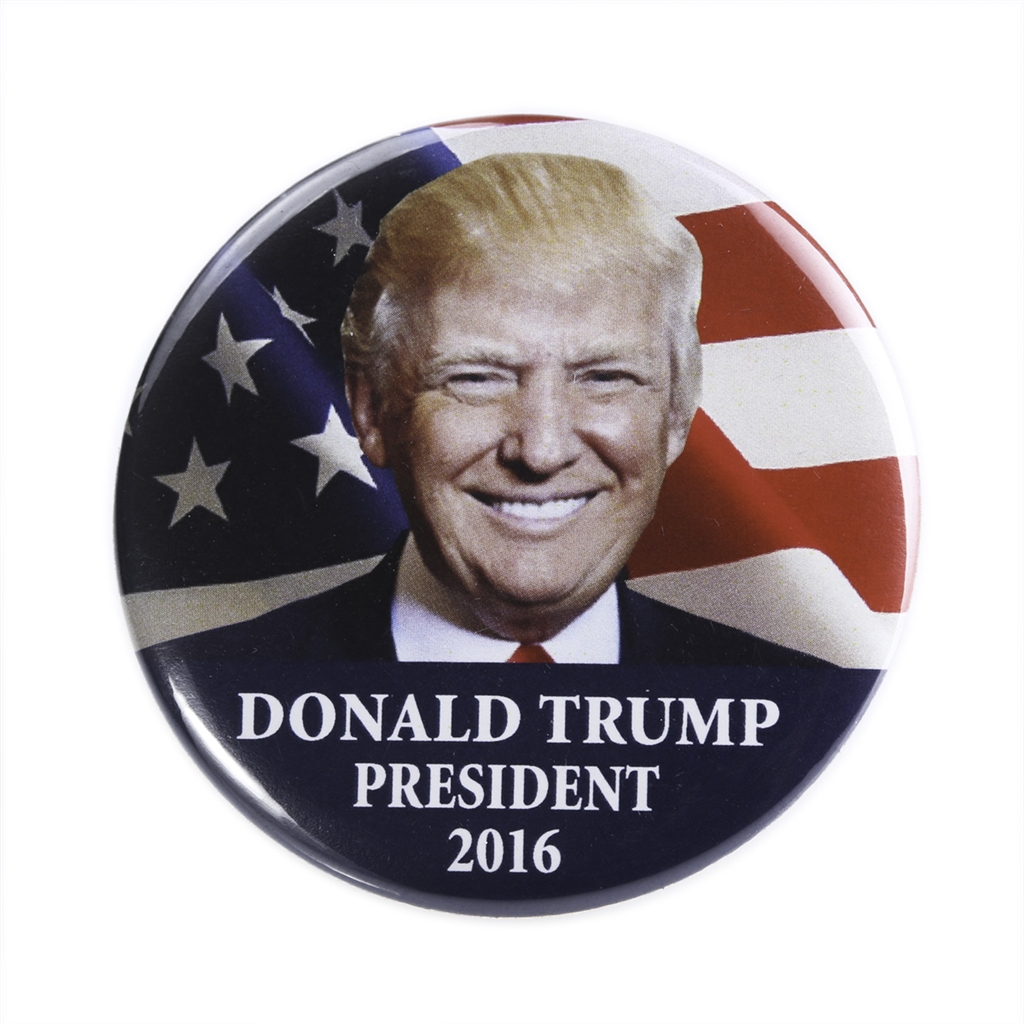 Button, Donald Trump For President Campaign Button Or Pin