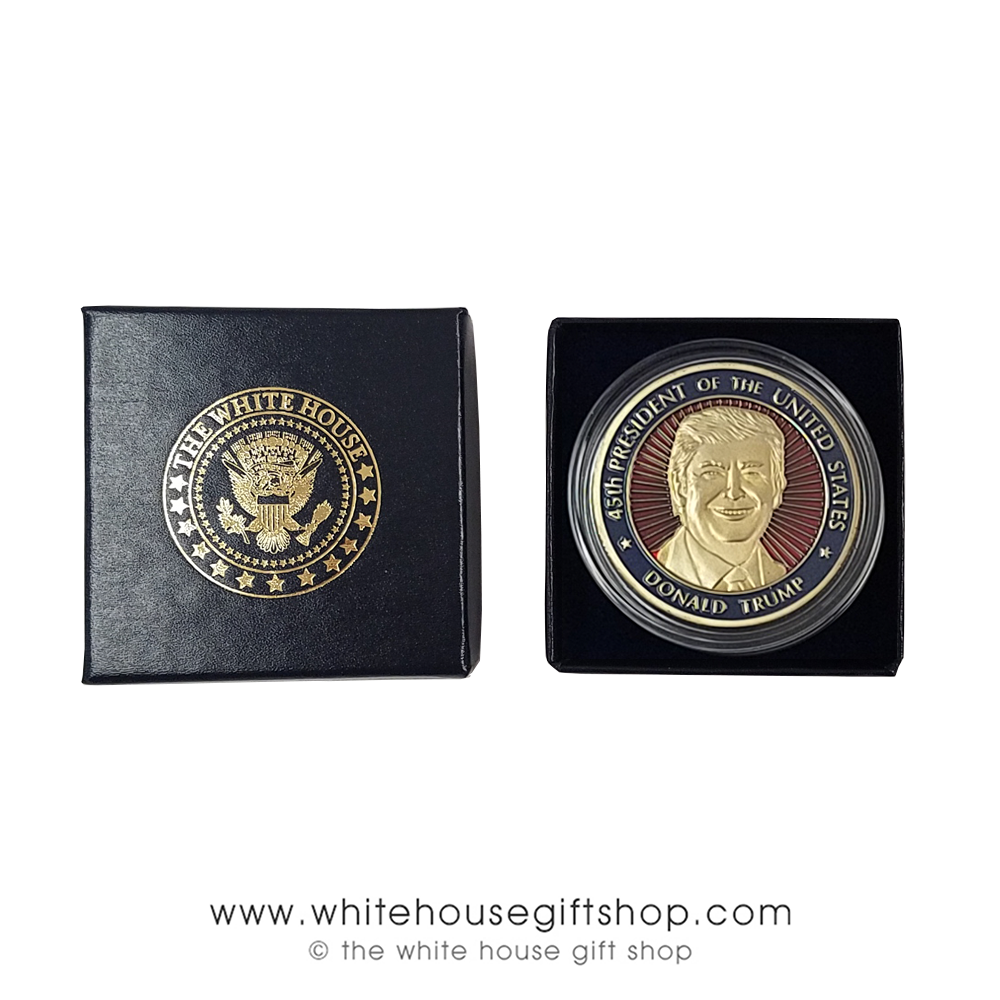 President Donald J. Trump Medallion Key Chain, Presidential Seal on  Reverse,GIFT BOX