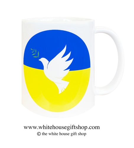 Ukraine Peace Coffee Mug, The  White House Gift Shop Coffee Mug, Designed at Manufactured by the White House Gift Shop, Est. 1946. Made in the USA