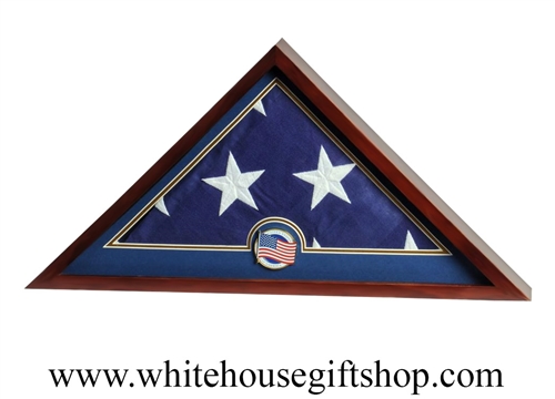US Flag Display Case with US Flag Medallion