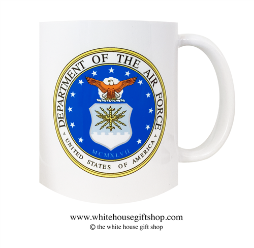 Department of the Air Force Coffee Mug, Presidential Joseph R. Biden Coffee Mug, Designed at Manufactured by the White House Gift Shop, Est. 1946. Made in the USA