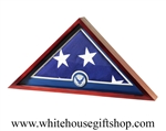 US Flag Display Case with Aim High Air Force Medallion