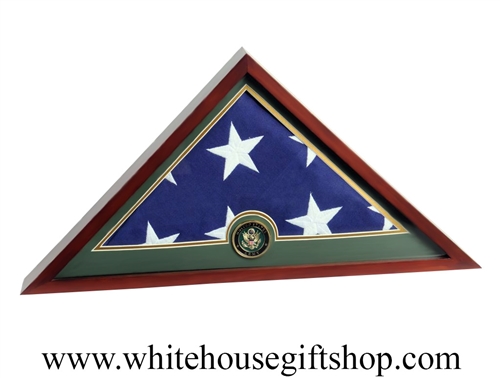 US Flag Display Case with Army Medallion