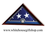 US Flag Display Case with Coast Guard Medallion