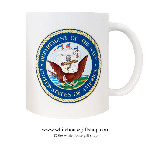 Department of the Navy Coffee Mug, Presidential Joseph R. Biden Coffee Mug, Designed at Manufactured by the White House Gift Shop, Est. 1946. Made in the USA