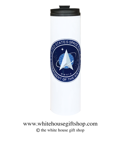 United States Space Force â€‹20 Ounce Tumbler, Department of the Air Force, Presidential Joseph R. Biden Coffee Mug, Designed at Manufactured by the White House Gift Shop, Est. 1946. Made in the USA