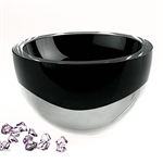 Badash Penelope 6" Jet Black Crystal Bowl, Lead Free Crystal