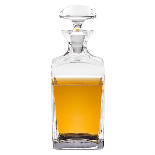 Andre 10.5" Square Decanter, Lead Free Crystal