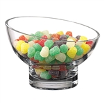 Kira 7" Slant Cut Candy or Serving Bowl, Hand Blown, Lead Free