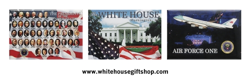 SOLD OUT All Presidents, White House, Air Force One Magnets, Set of Three