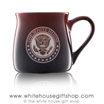 The White House Seal Presidential Large 16 Ounce large Artisan Mug, etched in America, United States Eagle, quality mugs from official White House Gift Shop.