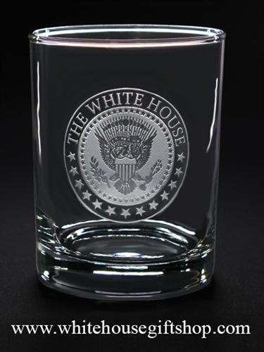 White House Dining Room Crystal Glassware with Biden Presidential Seal from the White House Gift Shop