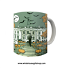 President Abraham Lincoln The White House Ghost Halloween Coffee Mug, 11 oz Ceramic from Official White House Gift Shop Trademarked White House Hauntings Coffee Mugs and Products Collection