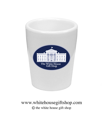 The White House Gift Shop Est. 1946 Official Seal Shot Glass, Designed by the White House Gift Shop, Est. 1946. Made in the USA