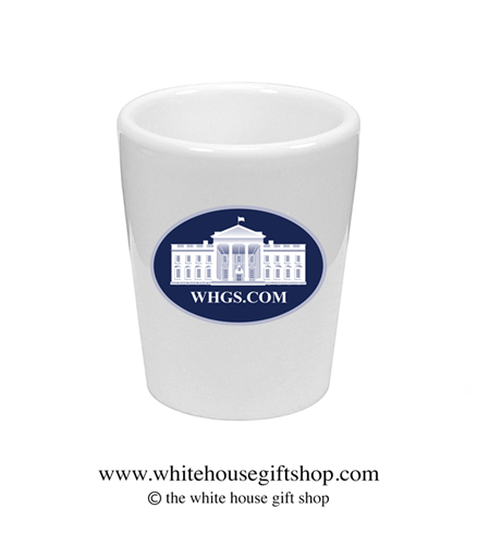 The Official WHGS.COM Seal Shot Glass, Designed by the White House Gift Shop, Est. 1946. Made in the USA