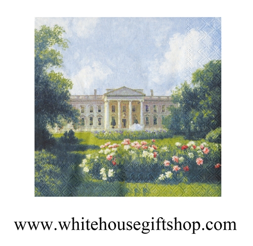 Napkins, The White House Napkins, The White House, 20ct Cocktail Napkins, Printed on 100% Recycled Paper, LIMITED QUANTITY ITEM, LIMITED STOCK AVAILABLE, SOLD OUT