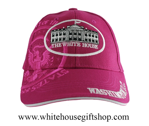 Baseball Style White House Pink Hat