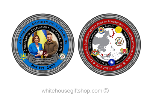 â€œ10th" Coin in Historic Moments Series, "U.S. House Speaker Nancy Pelosi's Visit to Ukraine, Taiwan, South Korea & Japan"