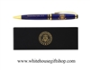 Presidential Eagle Seal Pen Blue, Gold trim, ballpoint pen, in custom  white house pen box, available from the original official White House Gift Shop since 1946 by Presidential Order.