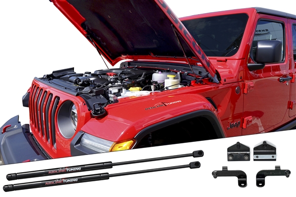 Redline Tuning (21-20003-02) 2018+ Jeep Wrangler JL & 2020+ Jeep Gladiator Hood QuickLIFT PLUS (North American models excluding Mojave & 392)