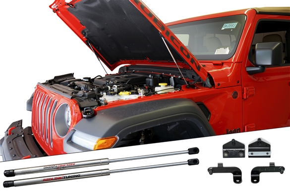 Redline Tuning (21-20003-03) 2018+ Jeep Wrangler & 2020+ Jeep Gladiator Hood QuickLIFT ELITE (North American models excluding Mojave & 392)