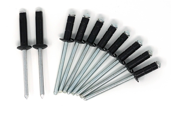[55-00023-B] Redline Tuning (8) Black #2 Multi-grip Rivets & (2) Aluminum Rivets