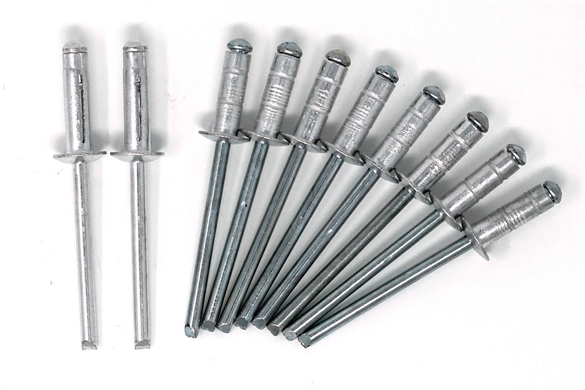 [55-00023-S] Redline Tuning (8) Silver #2 Multi-grip Rivets & (2) Aluminum Rivets
