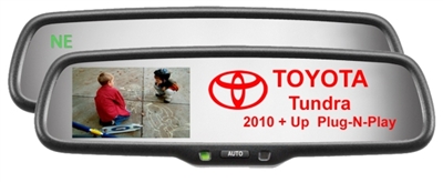 Gentex Auto-Dimming Rearview Mirror w/ 3.3" Rear Camera Display & Compass for Prewired Toyota Tundra