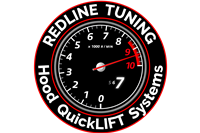 Redline Tuning Logo Round Sticker 3 - Black / White (2.5")