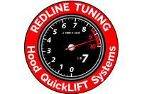 Redline Tuning Logo Round Sticker 2 - Red / White (2.5")