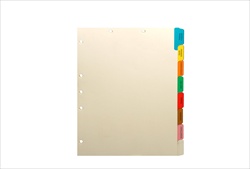 <b>Medical Tab Divider Set, 8 Printed Side Tabs</b>