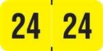 <b>Year Labels - Fluorescent Yellow<br/>3/4"H x 1-1/2"W</b>
