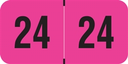<b>Year Labels - Fluorescent Pink<br/>3/4"H x 1-1/2"W</b>