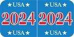 <b>Year Labels - Patriot<br/>3/4"H x 1-1/2"W</b>