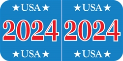 <b>Year Labels - Patriot<br/>3/4"H x 1-1/2"W</b>